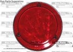Bus LED Red 4" Round Stop / Tail / Signal/Turn Lamp with Reflector Flange